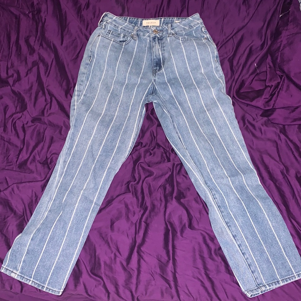 Pacsun striped mom jeans